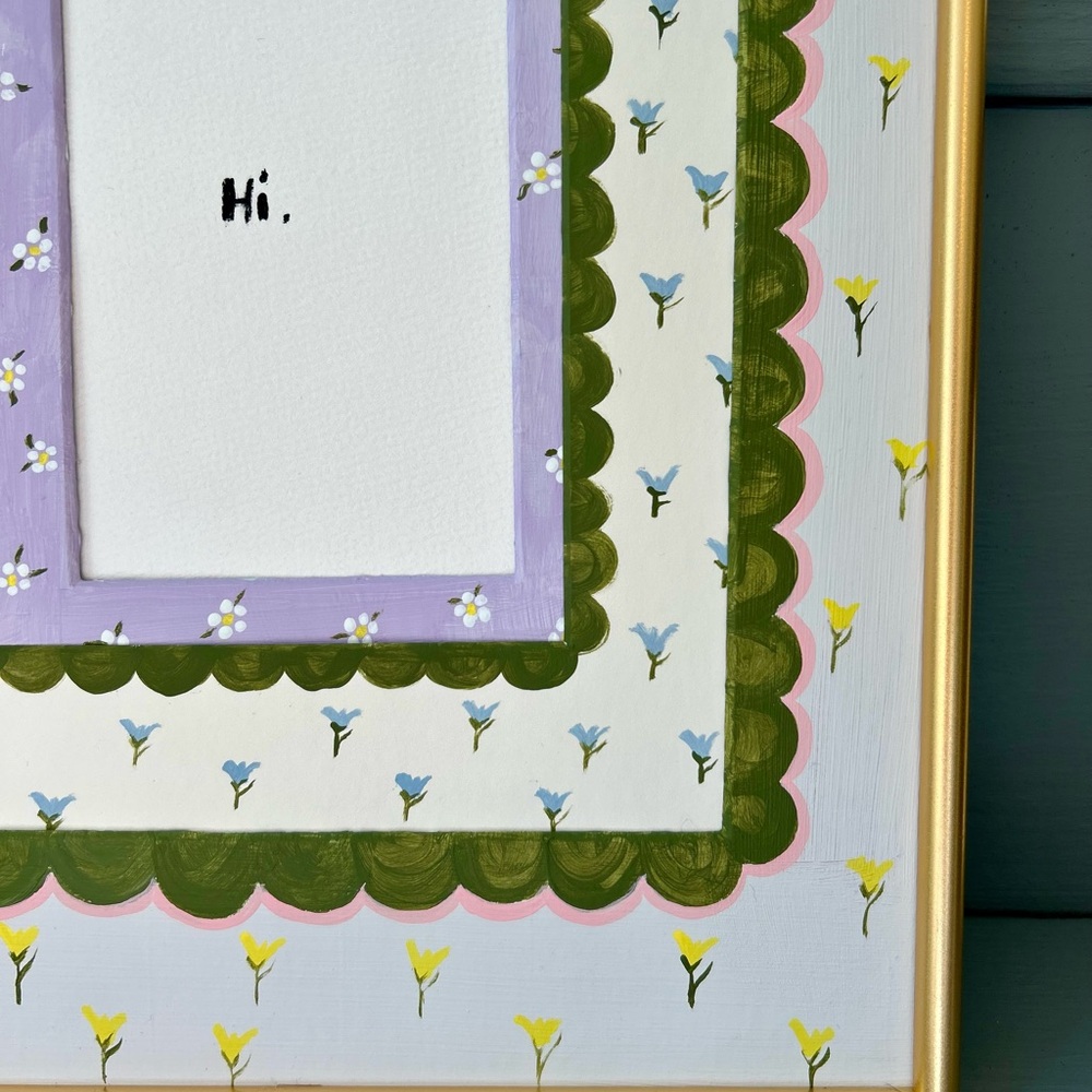 Floral Patterned Picture Frame - Picture 2 of 4